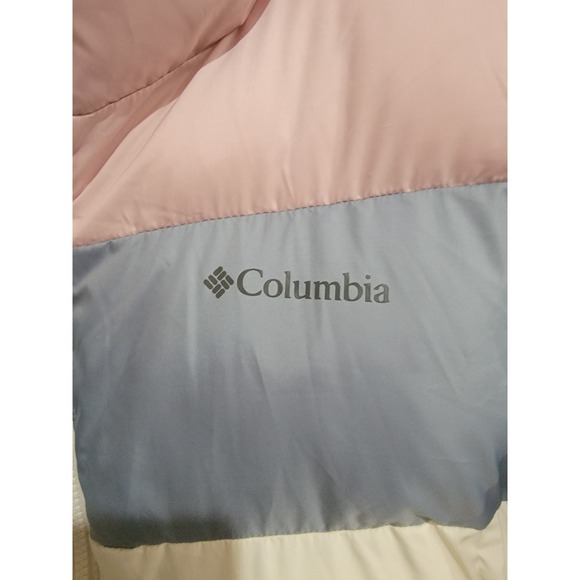Columbia Women's Puffect Insulated Puffer Jacket Size M Colorblock Pink Grey - Picture 5 of 14